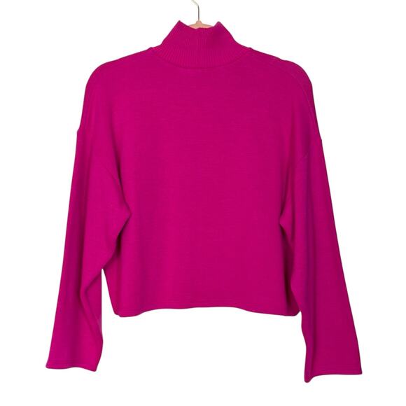 Zara Cropped Turtleneck Knit Sweater Womens Size Small Pink - Picture 2 of 8